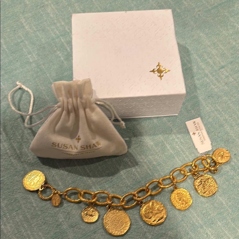 Susan Shaw Gold Coin Bracelet
